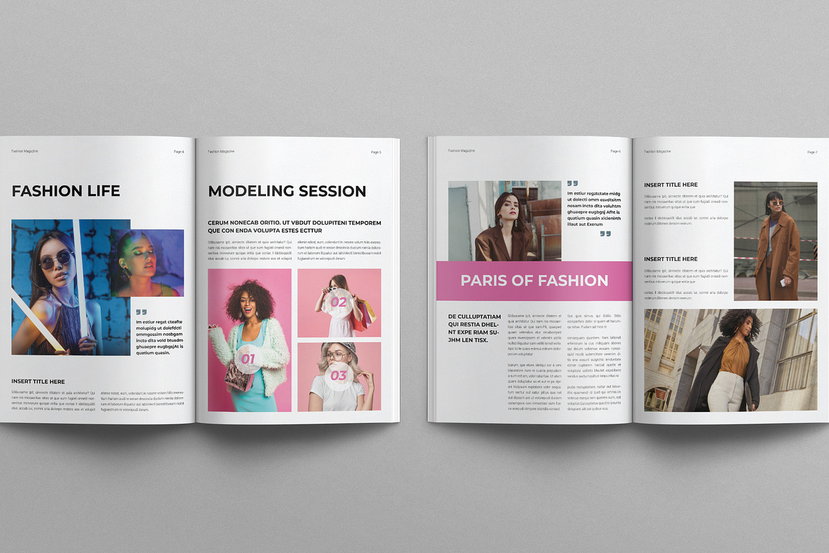 Fashion Magazine Template, a Magazine Template by E-Type (Photo 3 of 7)