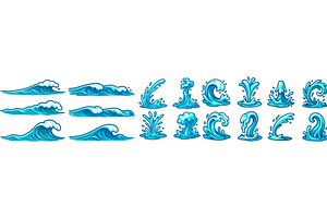 Dynamic blue water waves and, an Illustration by ZinetroN