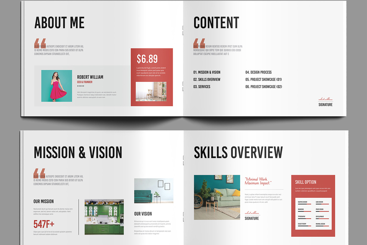 Minimal Portfolio Layout Template, a Brochure Template by MightyDesign (Photo 3 of 8)