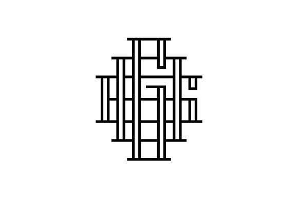Monogram Initial Letter GGO GOG OGG preview 2