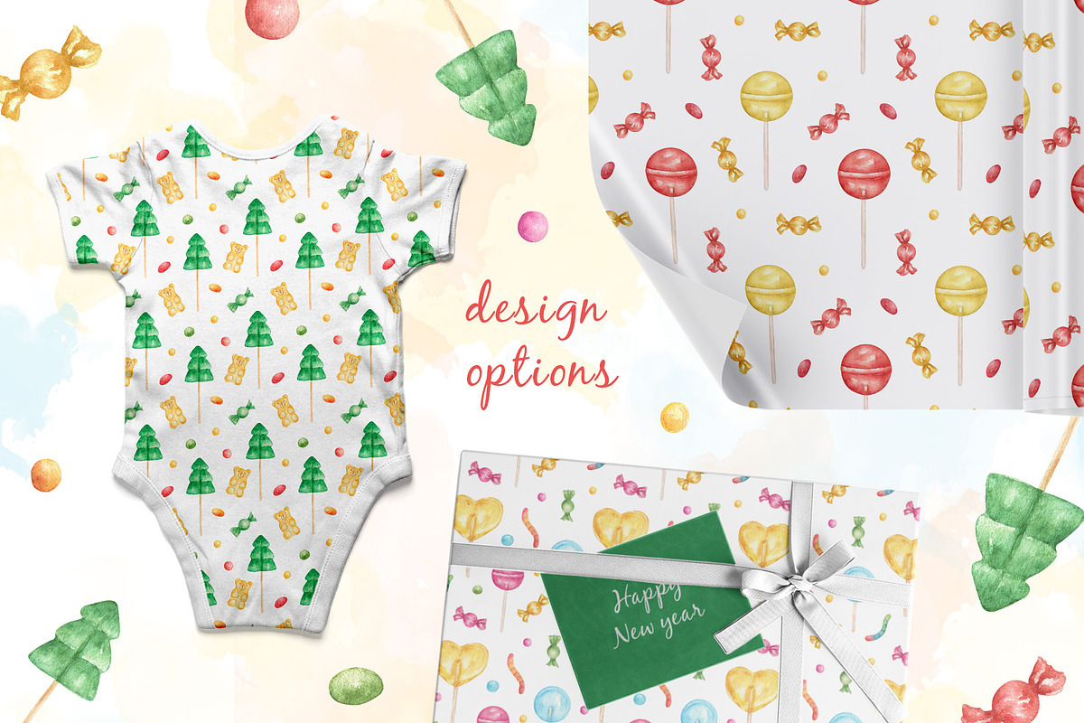 Watercolor Festive Lollipops, a Food Illustration by Irina Avdeeva (Photo 6 of 7)