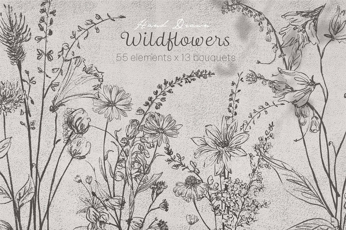 wildflowers clipart, a Decorative Illustration by JULIA x JULIE's ART (Photo 1 of 5)