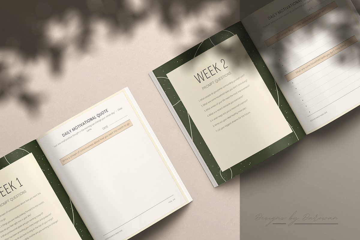 Prompt Journaling Workbook | Canva, a Magazine Template by Designs by Darowan (Photo 5 of 7)