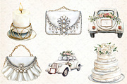 White Wedding Day Clipart, an Illustration by DreamCafeArt (Thumbnail 3 of 7)