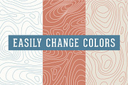 Ocean Contour Topographic Patterns, a Background Graphic by CojoMoxon (Thumbnail 3 of 4)