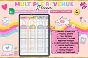 Multiple Revenue Planner Spreadsheet, a Stationery Template by bellaROSEworkshop (Thumbnail 2 of 5)