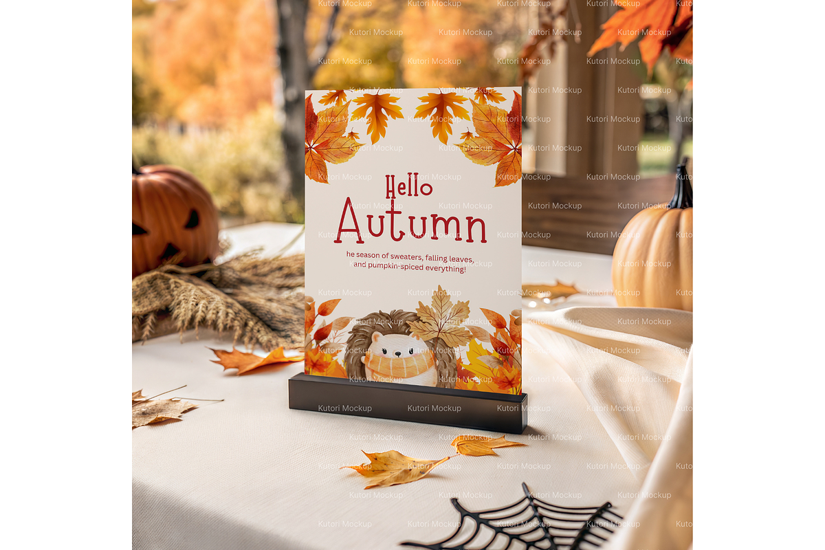 Elegant Fall Decor Sign Template, a Product Mockup by MockupWizard (Photo 5 of 5)
