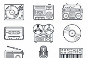 Bundles Vintage Music Outline Icons, an Outline Icon by adenpinkstore (Thumbnail 2 of 5)