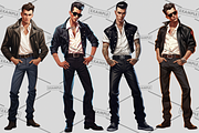 Rockabilly Men Bundle of 33, a Graphic by Jay Major Designs (Thumbnail 3 of 11)