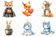 Cute Halloween Animals Clipart, an Illustration by DreamPrint404 (Thumbnail 2 of 5)