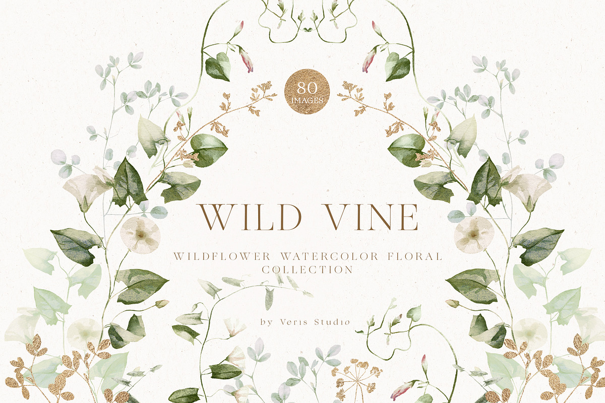 Watercolor Wildflower Floral Green, a Decorative Illustration by Veris Studio (Photo 1 of 15)