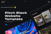 Pitch Black | Dark & Light Theme, a Landing Page Template by Comma Zero Studio (Thumbnail 1 of 4)