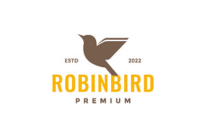 Flying Bird Wings Robin Little Logo