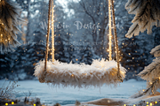 Winter Forest Swing Digital Backdrop, a Background Photo by Winwin Design Art (Thumbnail 5 of 7)