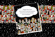 NewYear vector greetingcard, pattern, a Decorative Illustration by Crowhouse (Thumbnail 1 of 4)