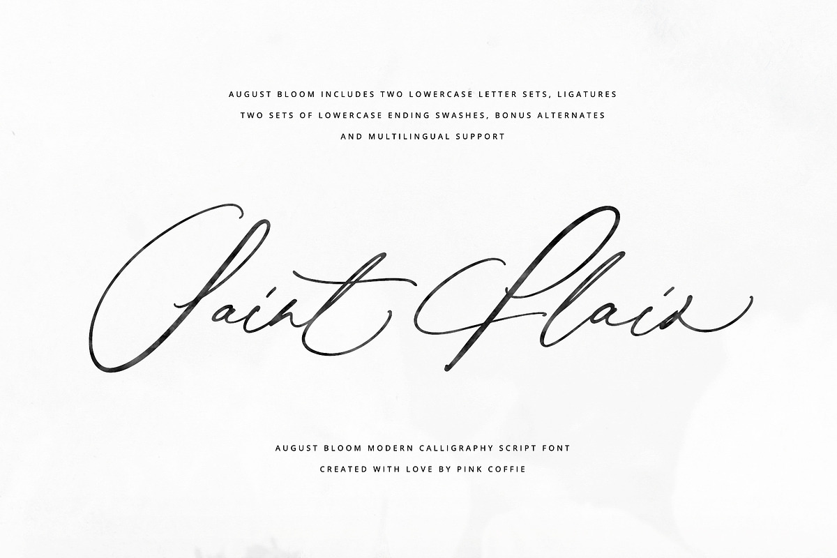 Wedding Calligraphy Font Duo Bundle, a Script Font by Pink Coffie (Photo 3 of 51)