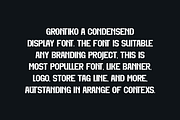 Grontiko - Condensed Font, a Sans Serif Font by Iqsiart Studio (Thumbnail 2 of 7)