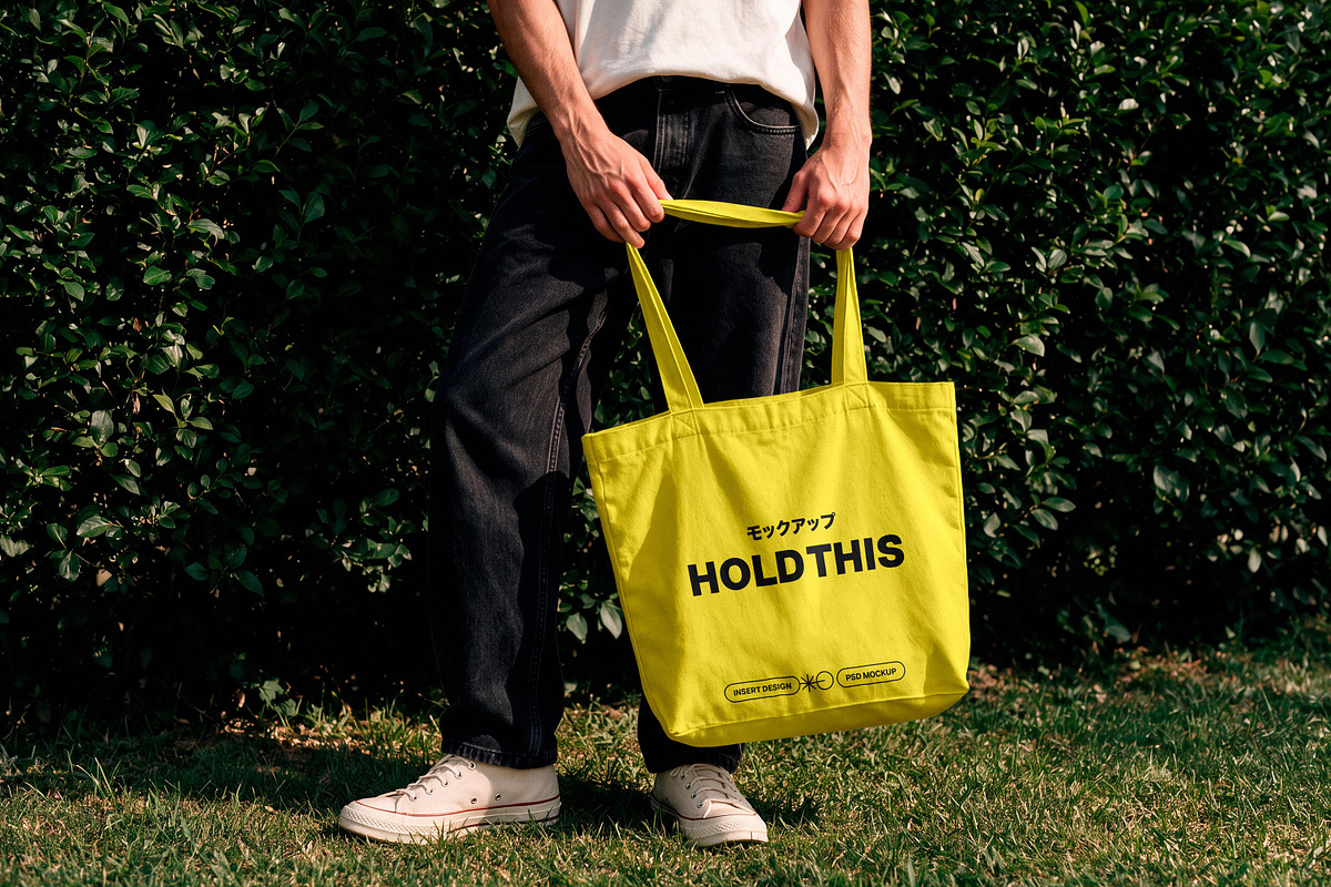 12 in 1 Tote Bag Mockups Bundle, a Merchandise Mockup by pixelbuddha.net