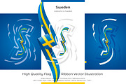 Sweden flag ribbon vector, a Templates & Theme by Simbos (Thumbnail 2 of 9)