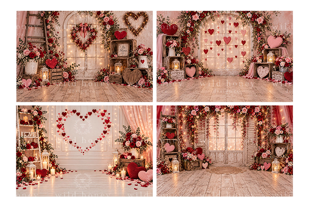 Valentines Studio Backdrop BUNDLE, a Layer Style Add-On by Wild Honey Design Co. (Photo 3 of 4)