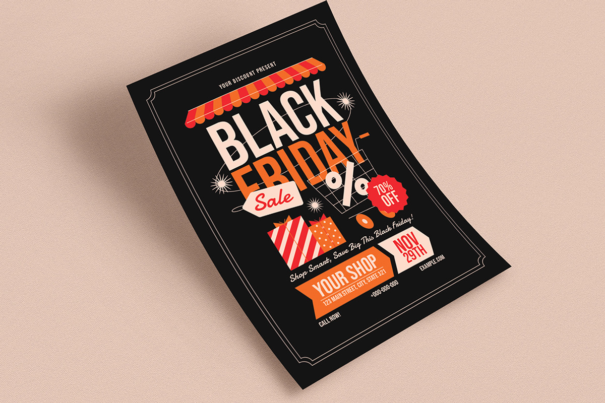 Black Friday Sale Flyer, a Flyer Template by VectorVactory (Photo 3 of 3)