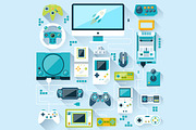 Game Devices in Flat Style, a Templates & Theme by karnofff (Thumbnail 5 of 5)