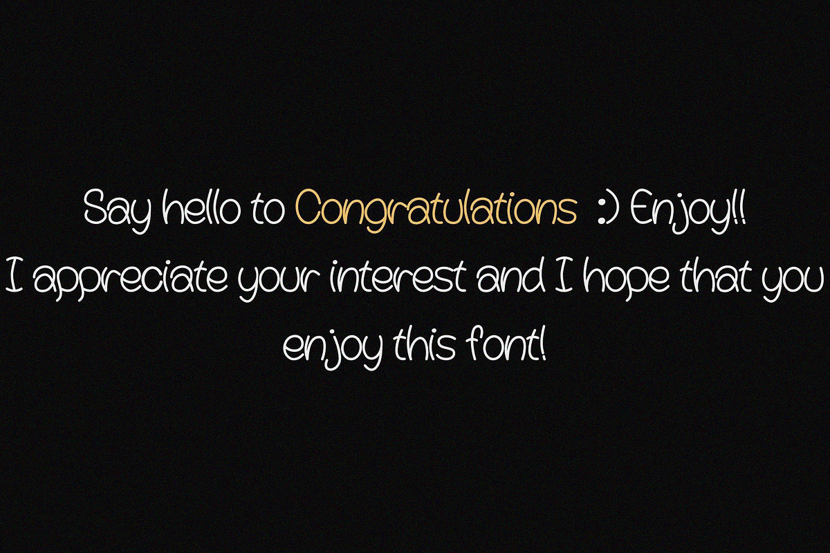 Congratulations Handwritten Font, a Handwritten Font by Ruddean2109 (Photo 9 of 10)