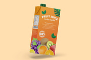 Fruit Juice Packaging Box Mockup, a Packaging Mockup by Dev.Rawat21 (Thumbnail 1 of 4)