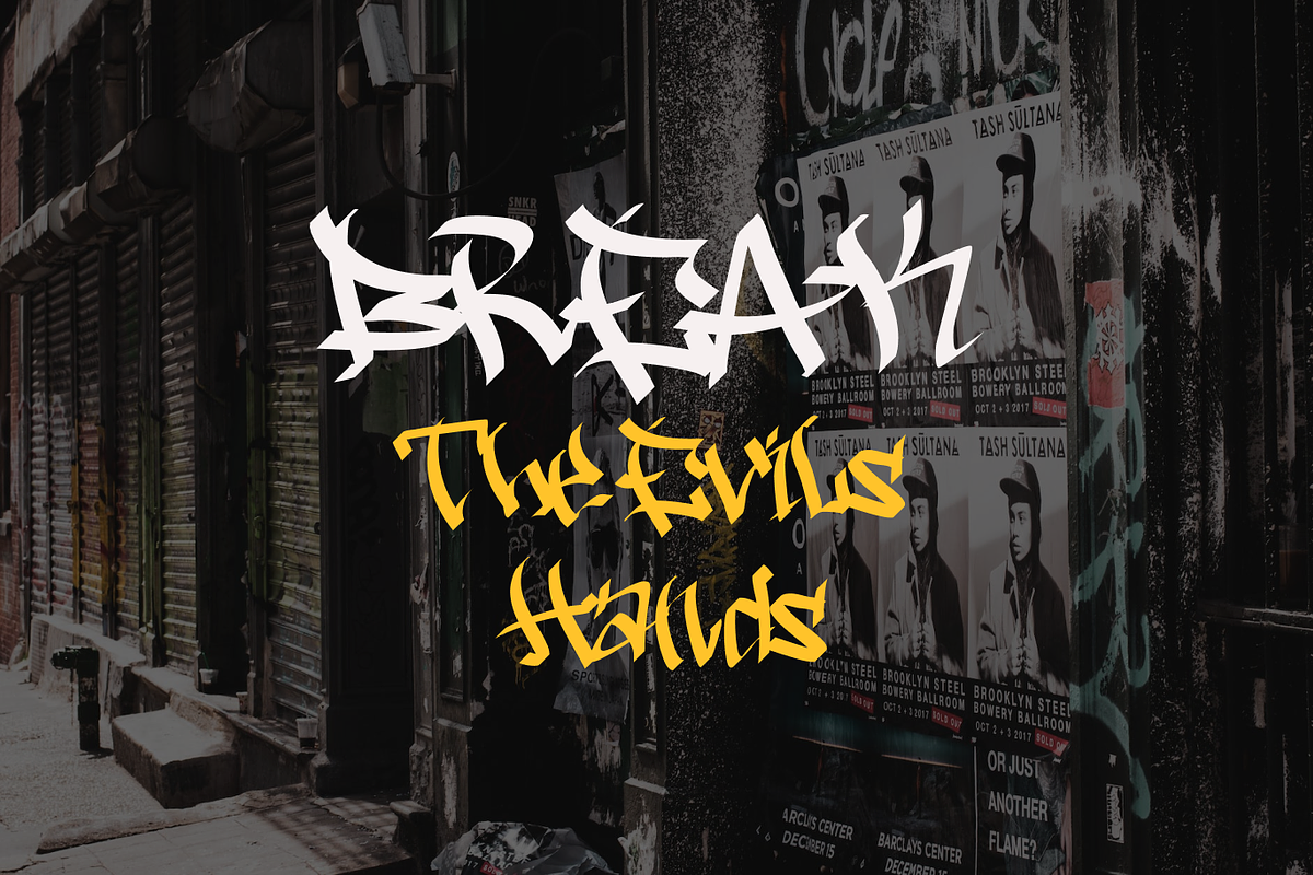 Breaking Noise - Graffiti Font, a Handwritten Font by BeadyLab (Photo 7 of 7)