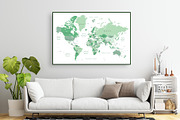 Detailed World Map 60x40 max - jpeg, an Illustration by Plums Pixel Love (Thumbnail 2 of 12)