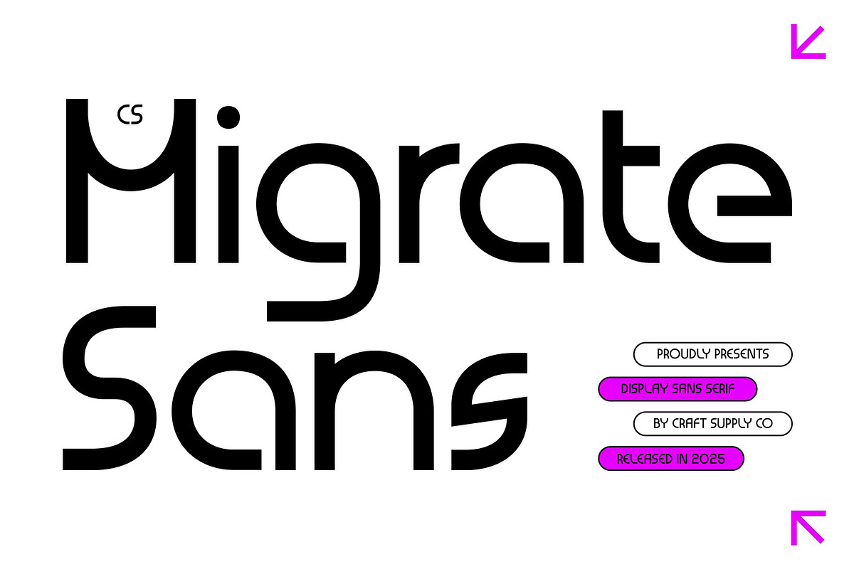 CS Migrate – Modern Display Font, a Sans Serif Font by Craft Supply Co. (Photo 1 of 8)