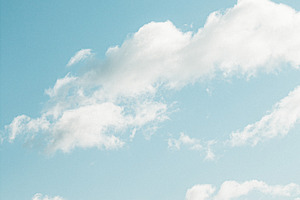 Bright Blue Sky with Clouds