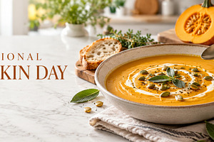 National Pumpkin Day October banner