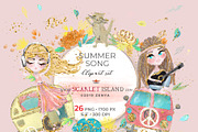 Summer Song, an Illustration by Scarlet Island (Thumbnail 1 of 6)