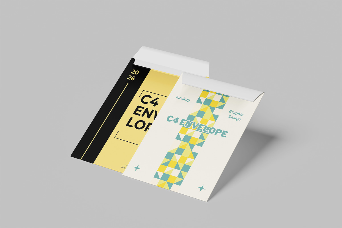 c4 Envelope mockup, an Invitation Template by kebunmockup (Photo 2 of 5)