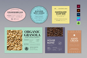 Product Label Template Set, a Resume Template by BrandPacks