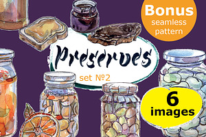 Watercolor preserved food-2