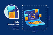 3D Virtual Seminar Icon Set, an Object 3D Model by Flat Icons (Thumbnail 3 of 8)