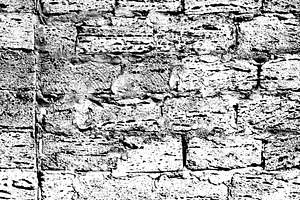 Grunge texture of old brickwork with cracks and deep seams., a Background Photo by ndanko