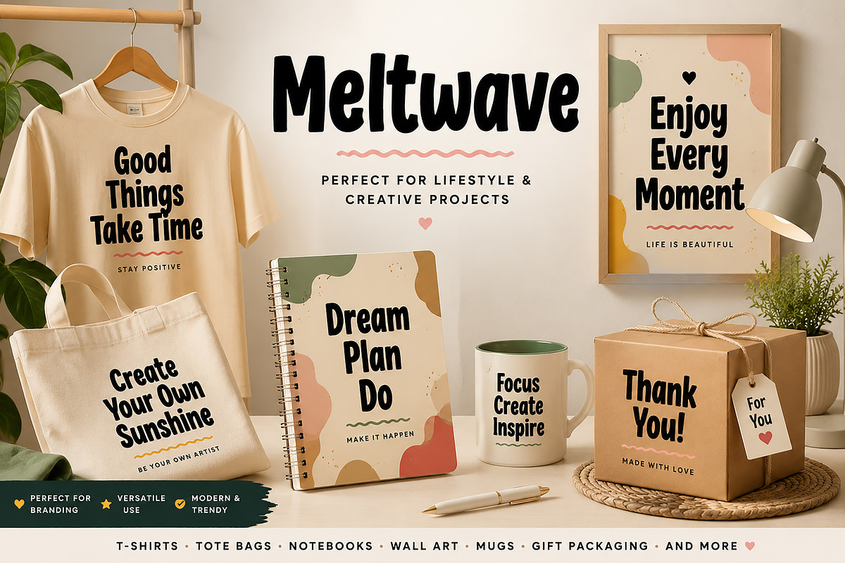 Meltwave, a Script Font by Wow Magic (Photo 2 of 6)