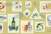 Italian food postage stamp, an Object Illustration by Zimages (Thumbnail 2 of 3)