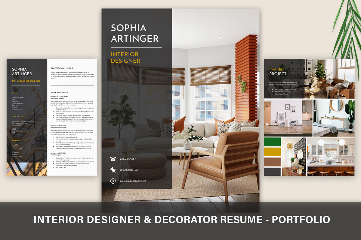 Interior Designer Resume - Portfolio, a Resume Template by Stanin Studio (Photo 1 of 10)