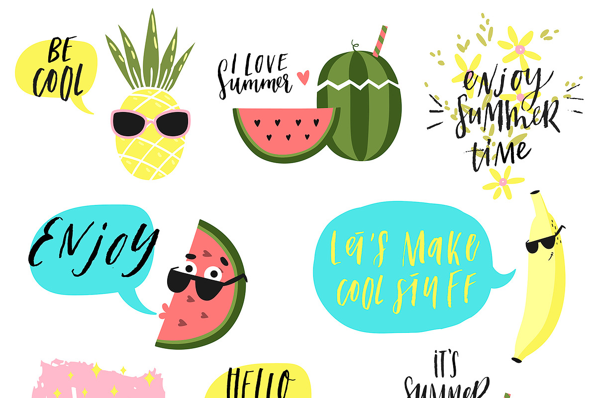 Yey! - Fun Summer Fruits set, an Illustration by Artnis (Photo 3 of 7)