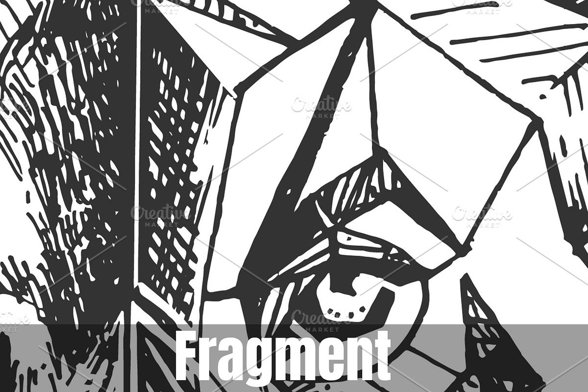 Wolf head with geometric symbol, an Illustration by CatMadePattern (Photo 2 of 2)
