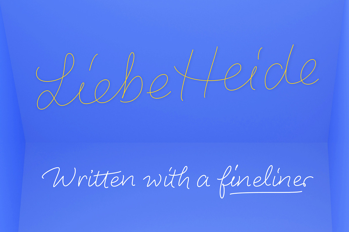 LiebeHeide Fineliner, a Handwritten Font by LiebeFonts (Photo 1 of 13)