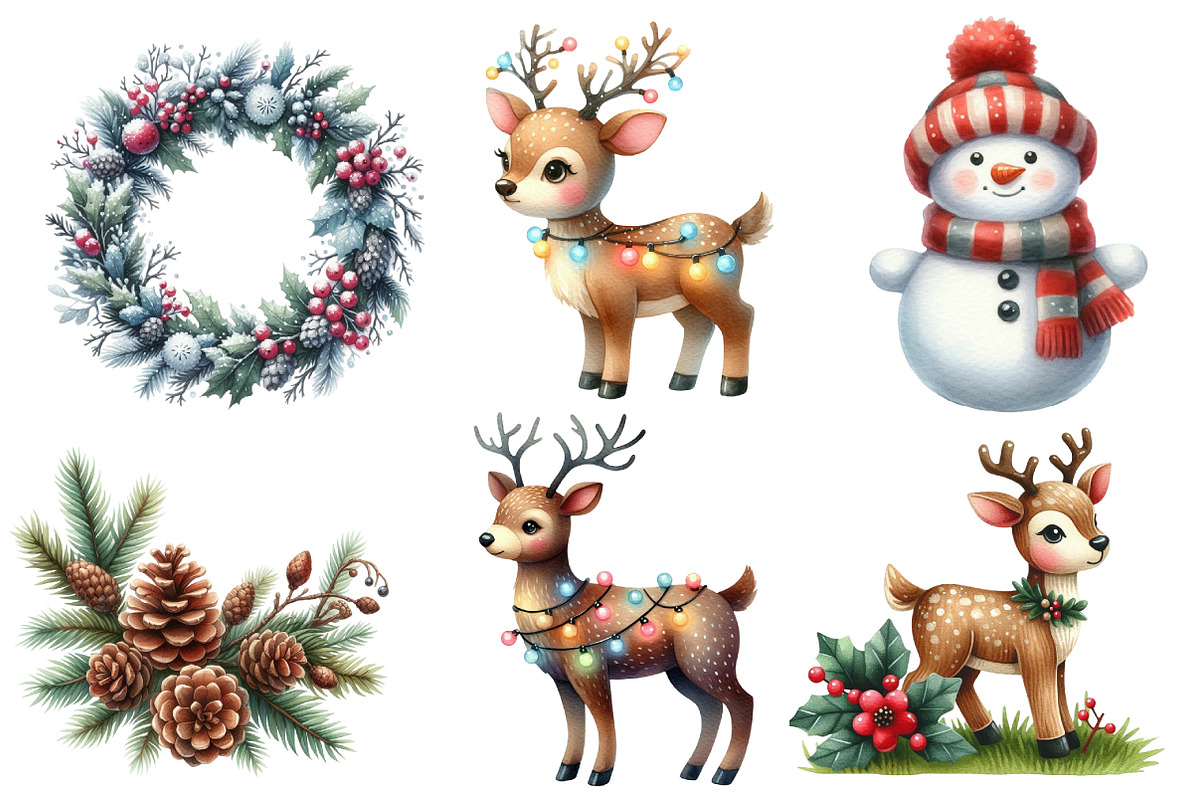 Cute Christmas Day Clipart, an Illustration by Designworld (Photo 4 of 6)