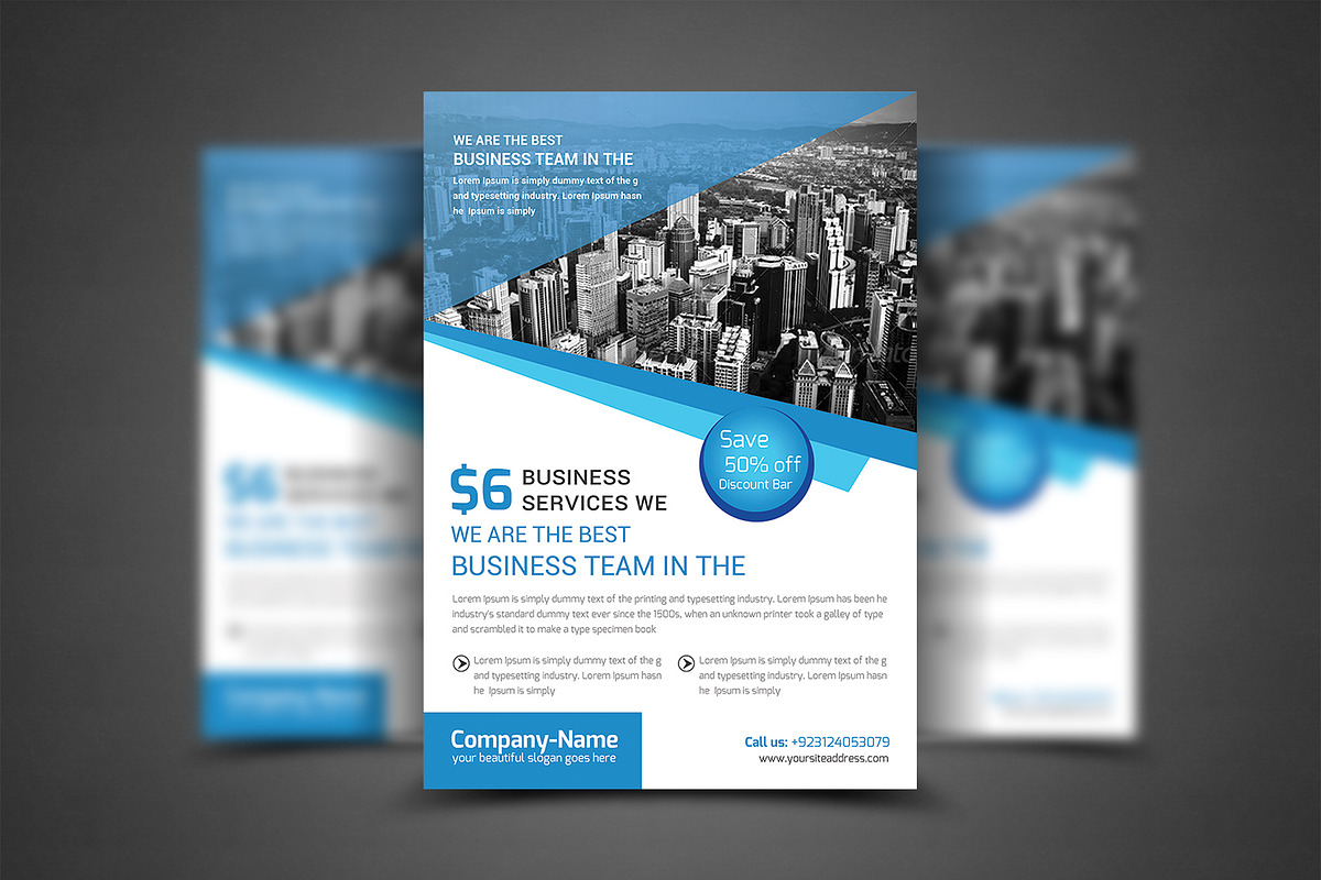 Corporate Business Flyer Template, a Flyer Template by AfzaalGraphics (Photo 2 of 4)