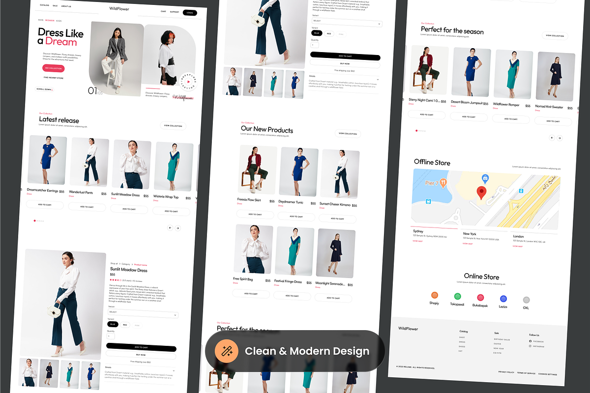 Fashion and Apparel Landing Page, a Landing Page Template by SLAB! Design (Photo 3 of 3)