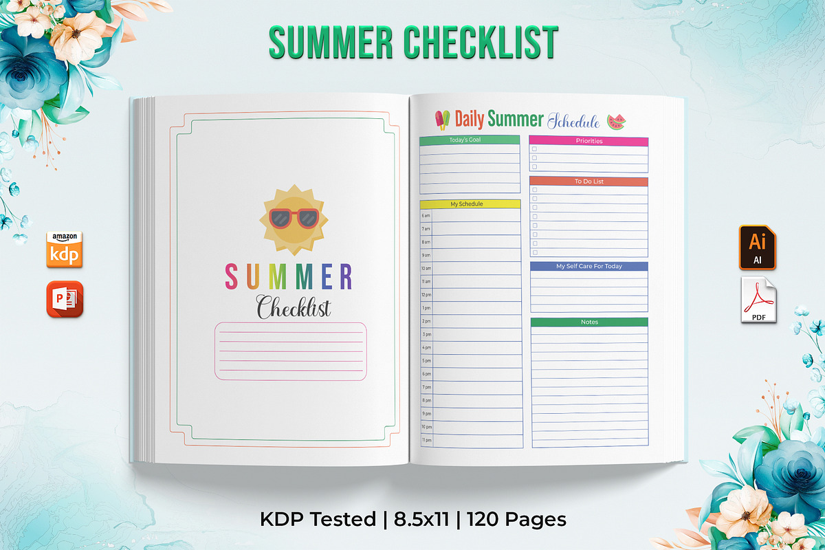 Summer Checklist/Planner, a Templates & Theme by Brix Lab