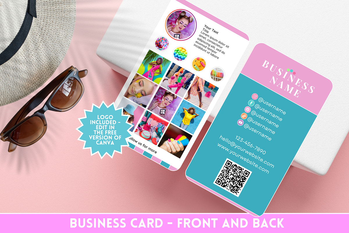 Business Card Template - Colorful, a Business Card Template by SunshineStudioBoutique (Photo 1 of 9)